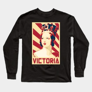 Queen Victoria Retro Propaganda Long Sleeve T-Shirt